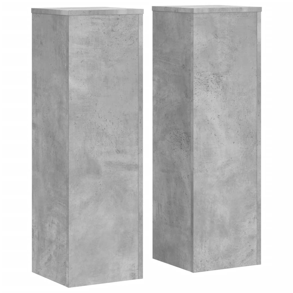Supporti per Piante 2 pz Grigio 25x25x80 cm Legno Multistrato - homemem39