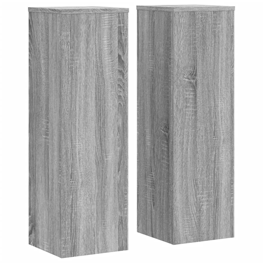 Supporti per Piante 2 pz Grigio 25x25x80 cm in Multistrato | homemem39