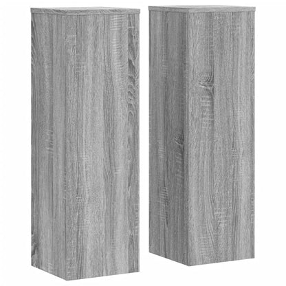 Supporti per Piante 2 pz Grigio 25x25x80 cm in Multistrato | homemem39