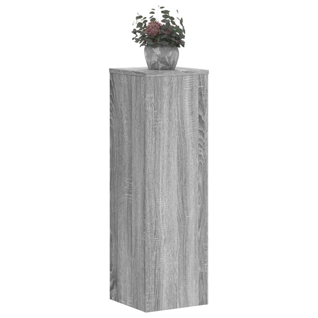 Supporti per Piante 2 pz Grigio 25x25x80 cm in Multistrato | homemem39