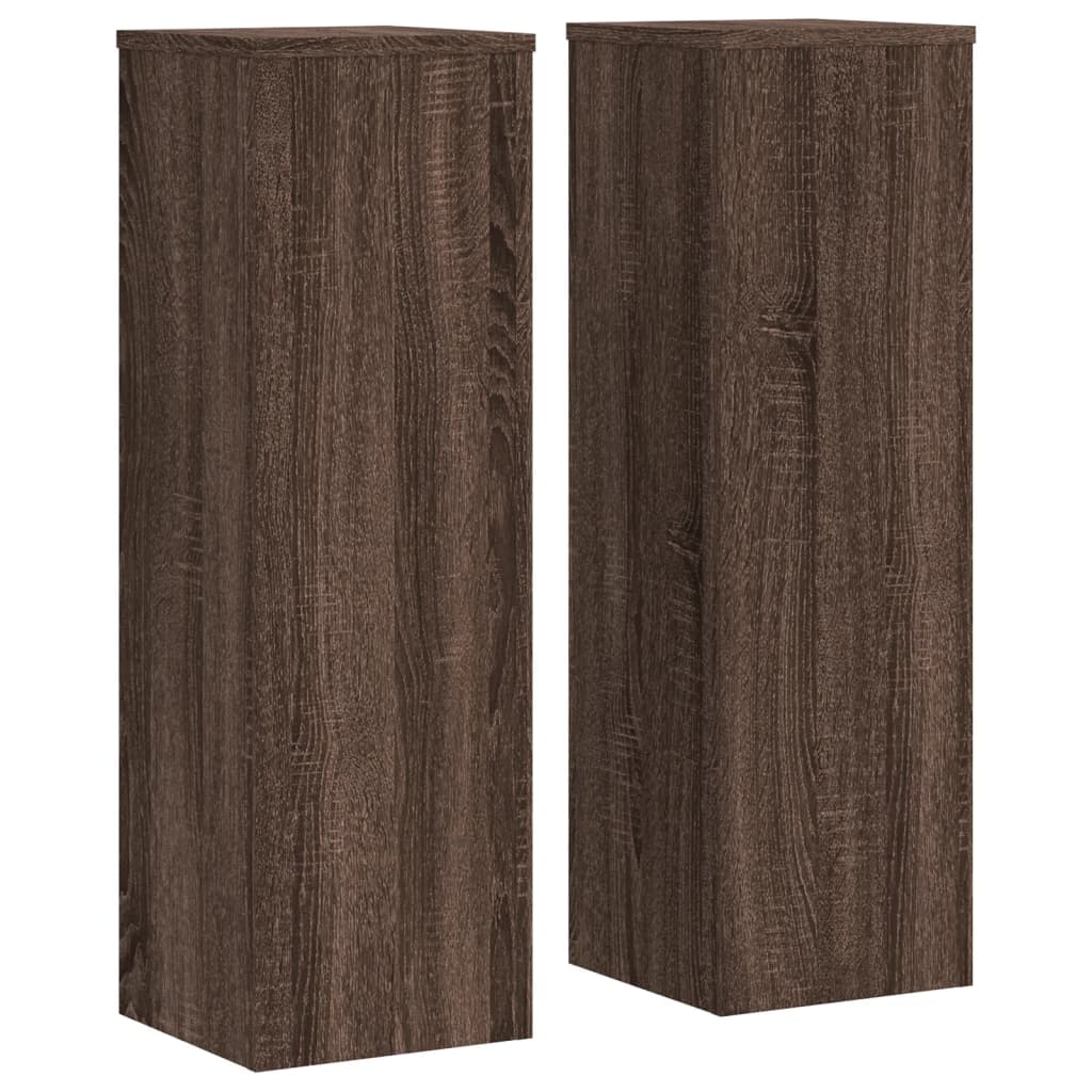 Supporti per Piante 2 pz Marrone 25x25x80 cm Legno Multistrato - homemem39