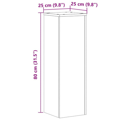 Supporti per Piante 2 pz Legno 25x25x80 cm Legno Multistrato | homemem39