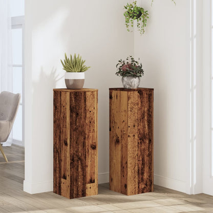Supporti per Piante 2 pz Legno 25x25x80 cm Legno Multistrato | homemem39