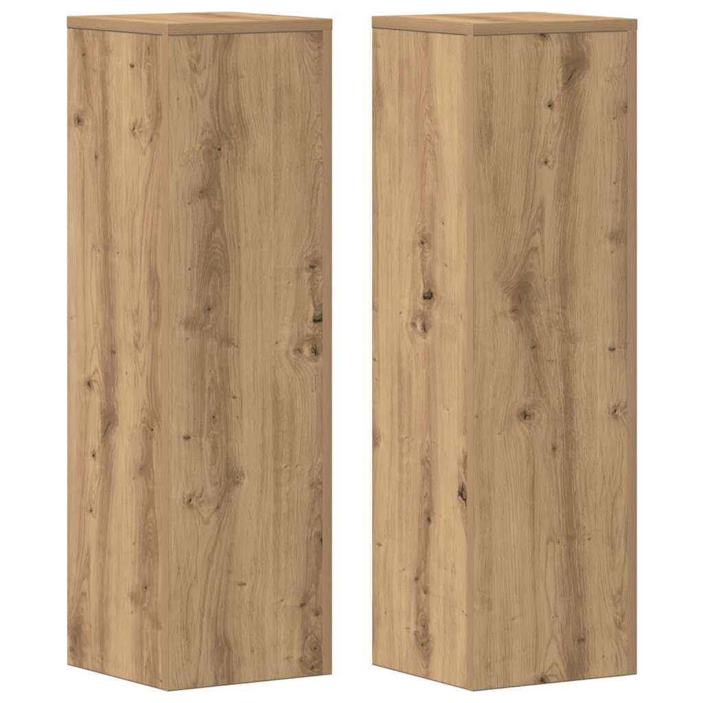 Supporti per Piante 2 pz Rovere 25x25x80 cm in Multistrato | homemem39