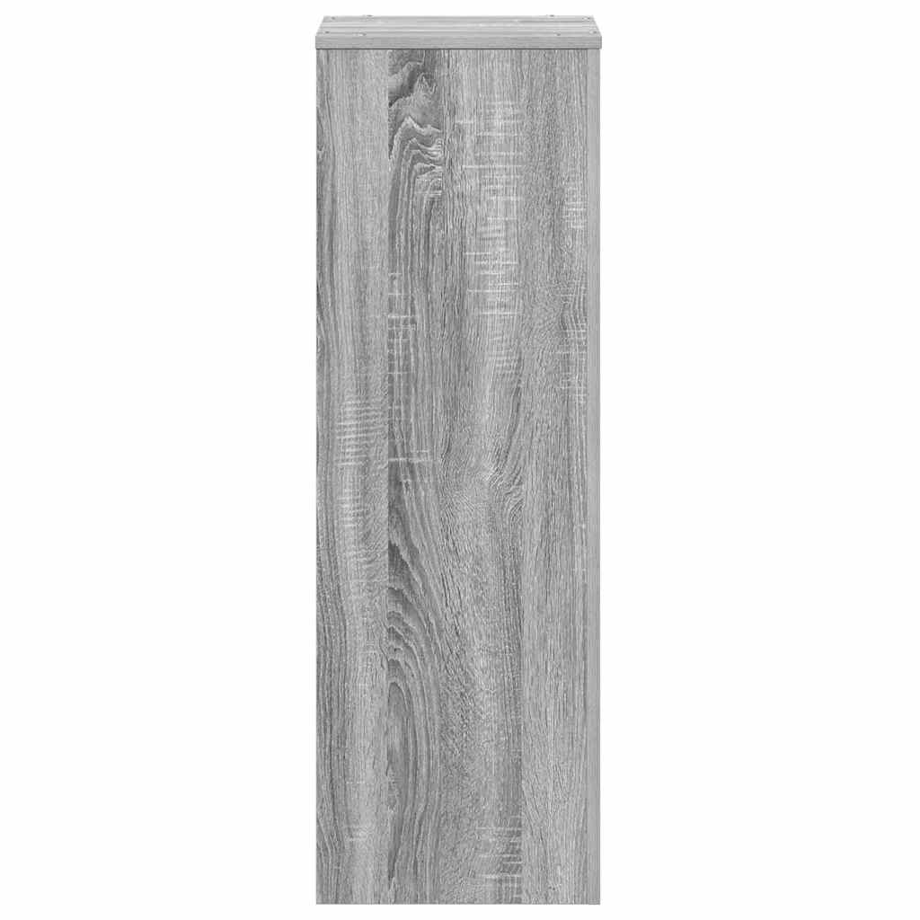 Supporto per Piante Grigio Sonoma 33x33x100 cm in Truciolato