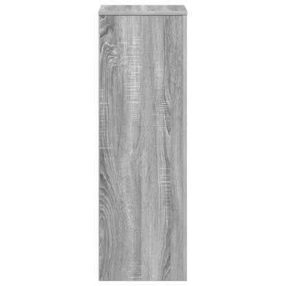 Supporto per Piante Grigio Sonoma 33x33x100 cm in Truciolato