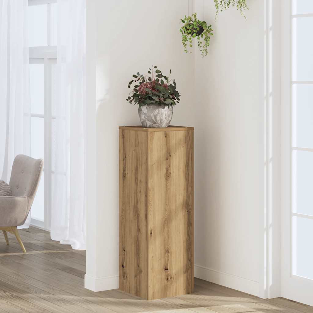 Supporto per Piante Rovere Artigianale 33x33x100 cm Truciolato | homemem39