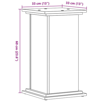 Supporto per Piante Rovere Sonoma 33x33x60 cm Legno Multistrato | homemem39