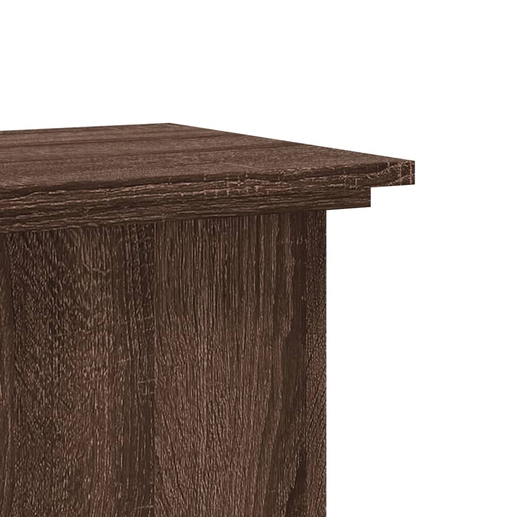 Supporto per Piante Rovere Marrone 33x33x60cm Legno Multistrato | homemem39