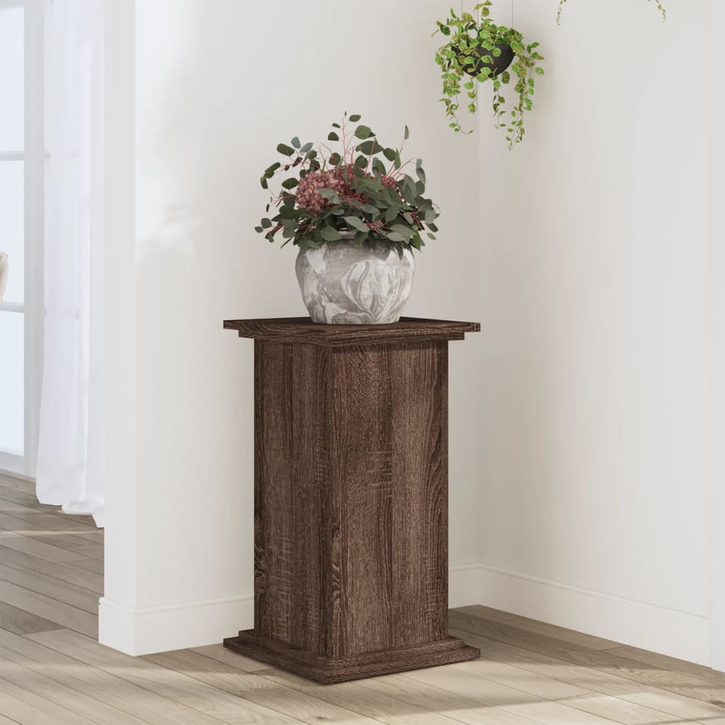 Supporto per Piante Rovere Marrone 33x33x60cm Legno Multistrato | homemem39