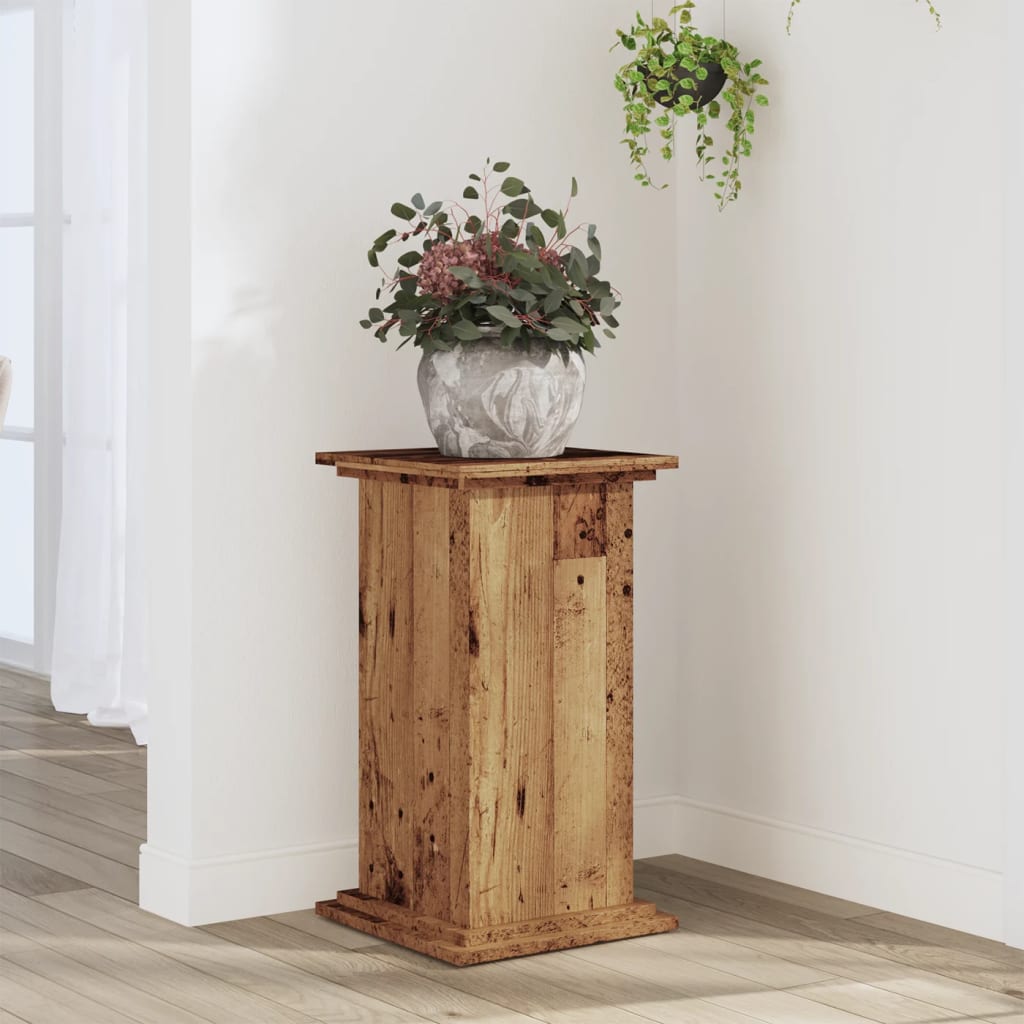 Supporto per Piante Legno Vecchio 33x33x60 cm Legno Multistrato | homemem39