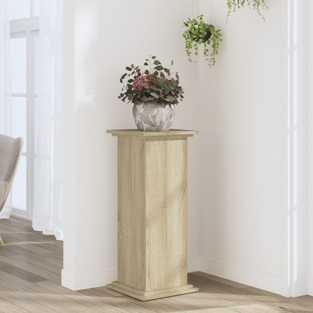 Supporto per Piante Rovere Sonoma 33x33x80 cm Legno Multistrato | homemem39