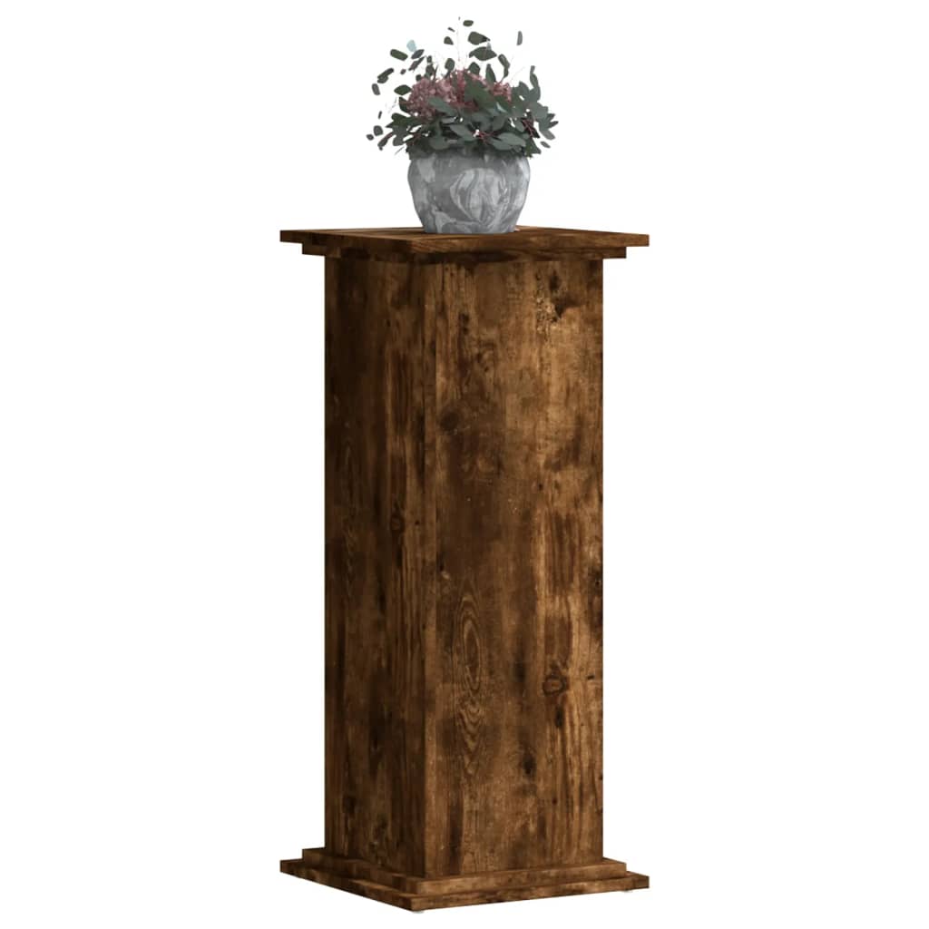 Supporto per Piante Rovere Fumo 33x33x80 cm Legno Multistrato - homemem39