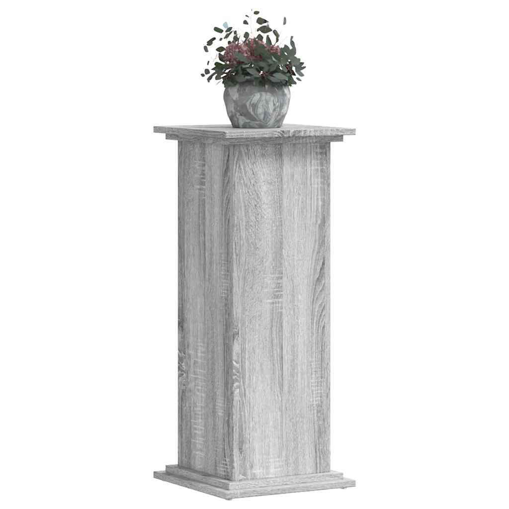 Supporto per Piante Grigio Sonoma 33x33x80 cm Legno Multistrato | homemem39
