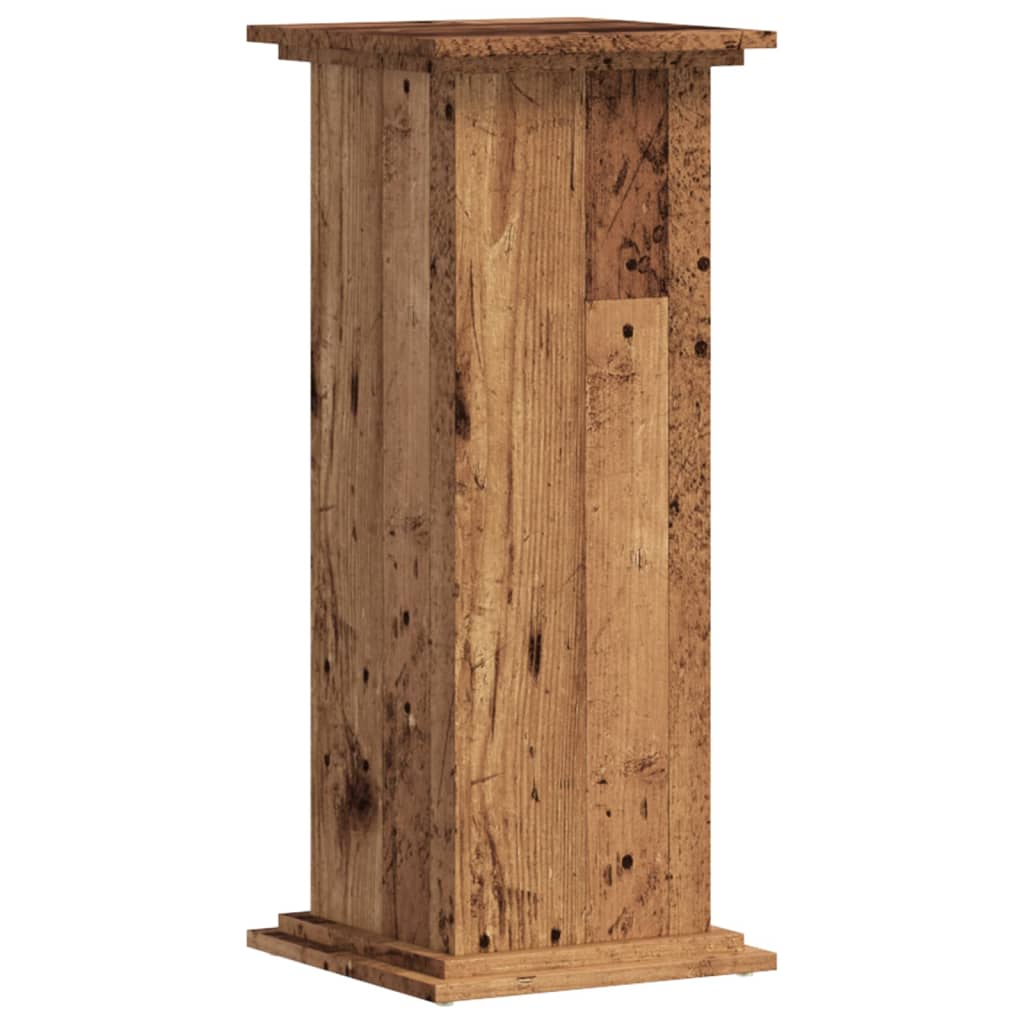 Supporto per Piante Legno Vecchio 33x33x80 cm Legno Multistrato | homemem39