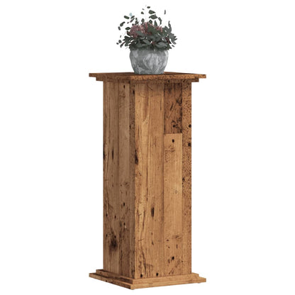 Supporto per Piante Legno Vecchio 33x33x80 cm Legno Multistrato | homemem39