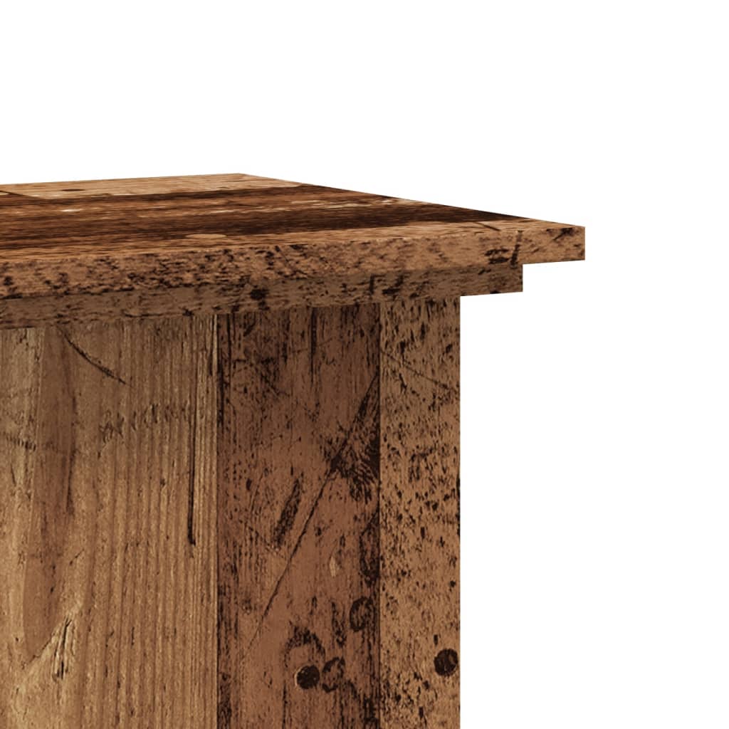 Supporto per Piante Legno Vecchio 33x33x80 cm Legno Multistrato | homemem39