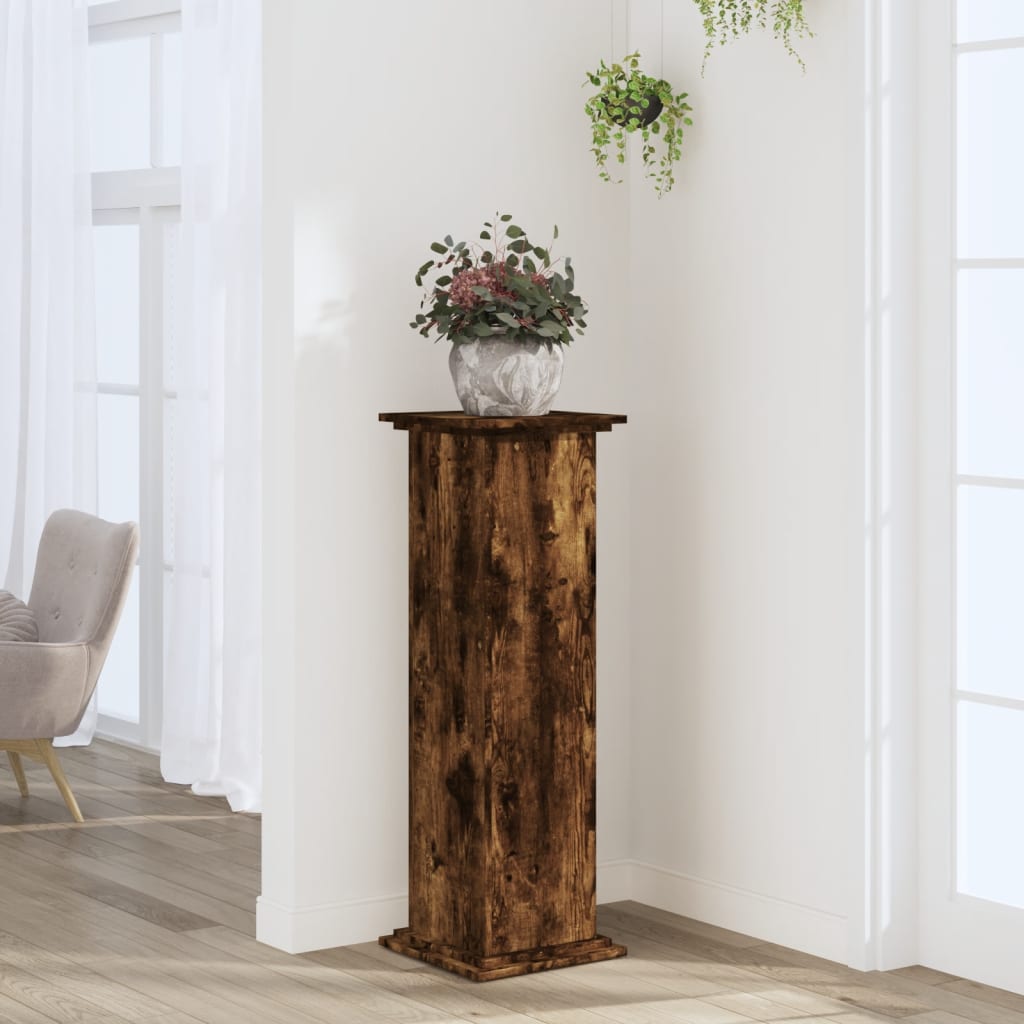 Supporto per Piante Rovere Fumo 33x33x100 cm in Truciolato | homemem39
