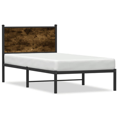 Giroletto senza Materasso in Metallo Rovere Fumo 75x190 cm | homemem39