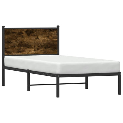 Giroletto senza Materaso in Metallo Rovere Fumo 80x200 cm