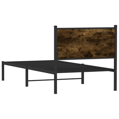 Giroletto senza Materaso in Metallo Rovere Fumo 80x200 cm