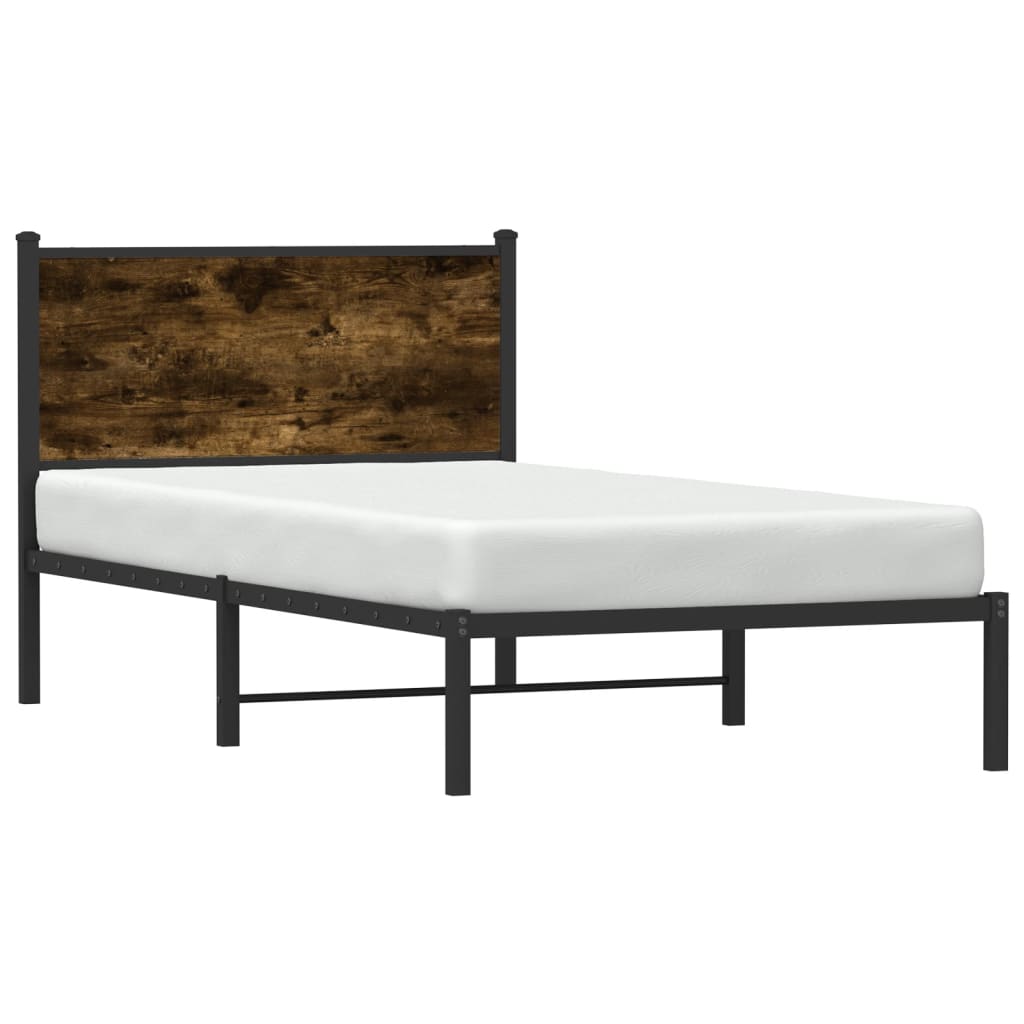 Giroletto senza Materaso in Metallo Rovere Fumo 107x203 cm
