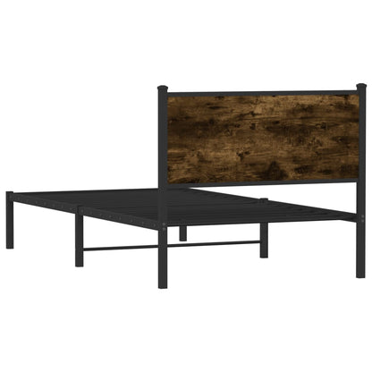 Giroletto senza Materaso in Metallo Rovere Fumo 107x203 cm