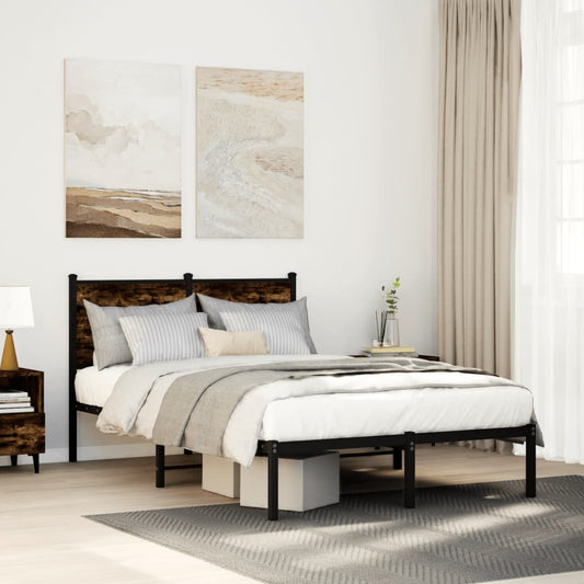 Giroletto senza Materaso in Metallo Rovere Fumo 120x200 cm | homemem39