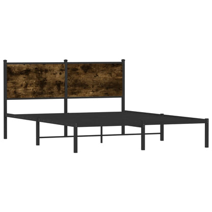 Giroletto senza Materaso in Metallo Rovere Fumo 140x200 cm | homemem39