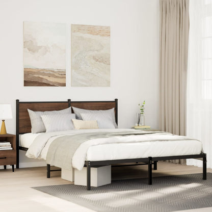 Giroletto senza Materaso in Metallo Rovere Fumo 140x200 cm