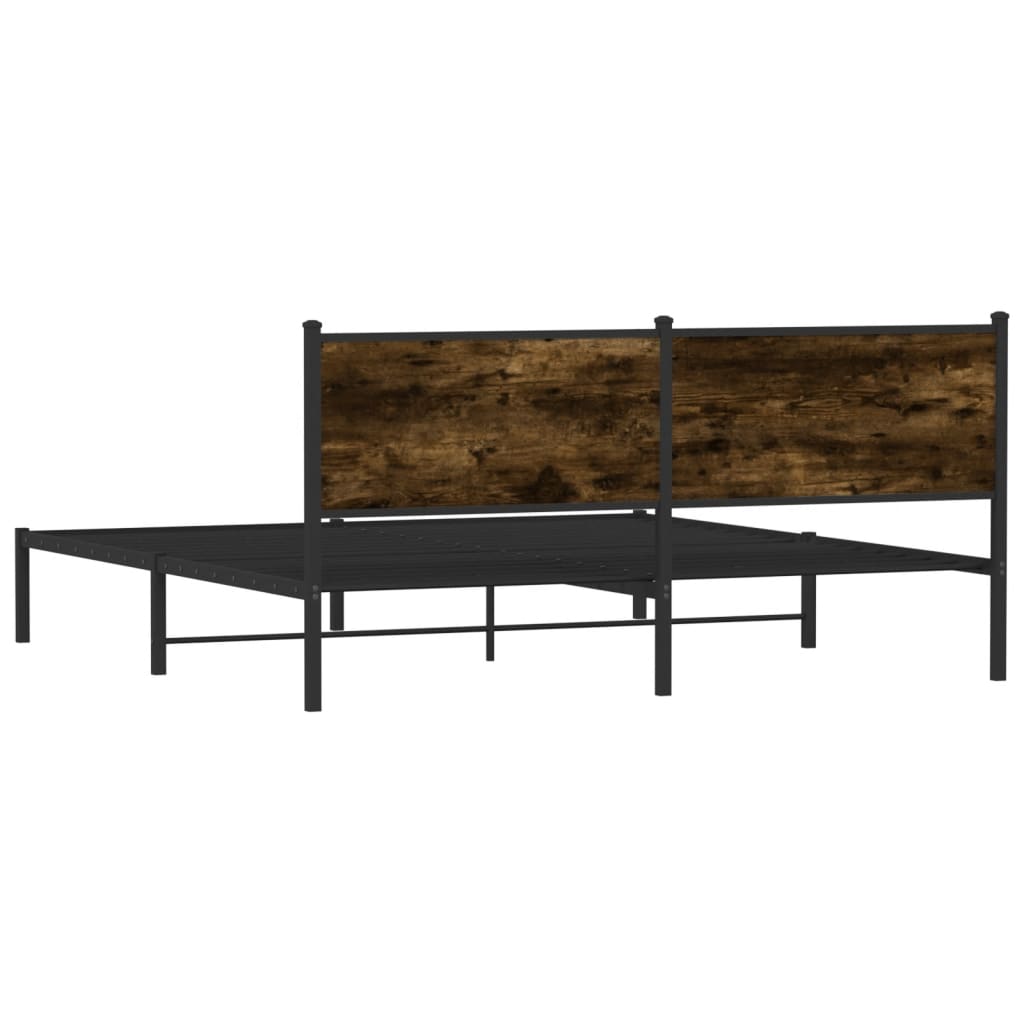 Giroletto senza Materaso in Metallo Rovere Fumo 180x200 cm