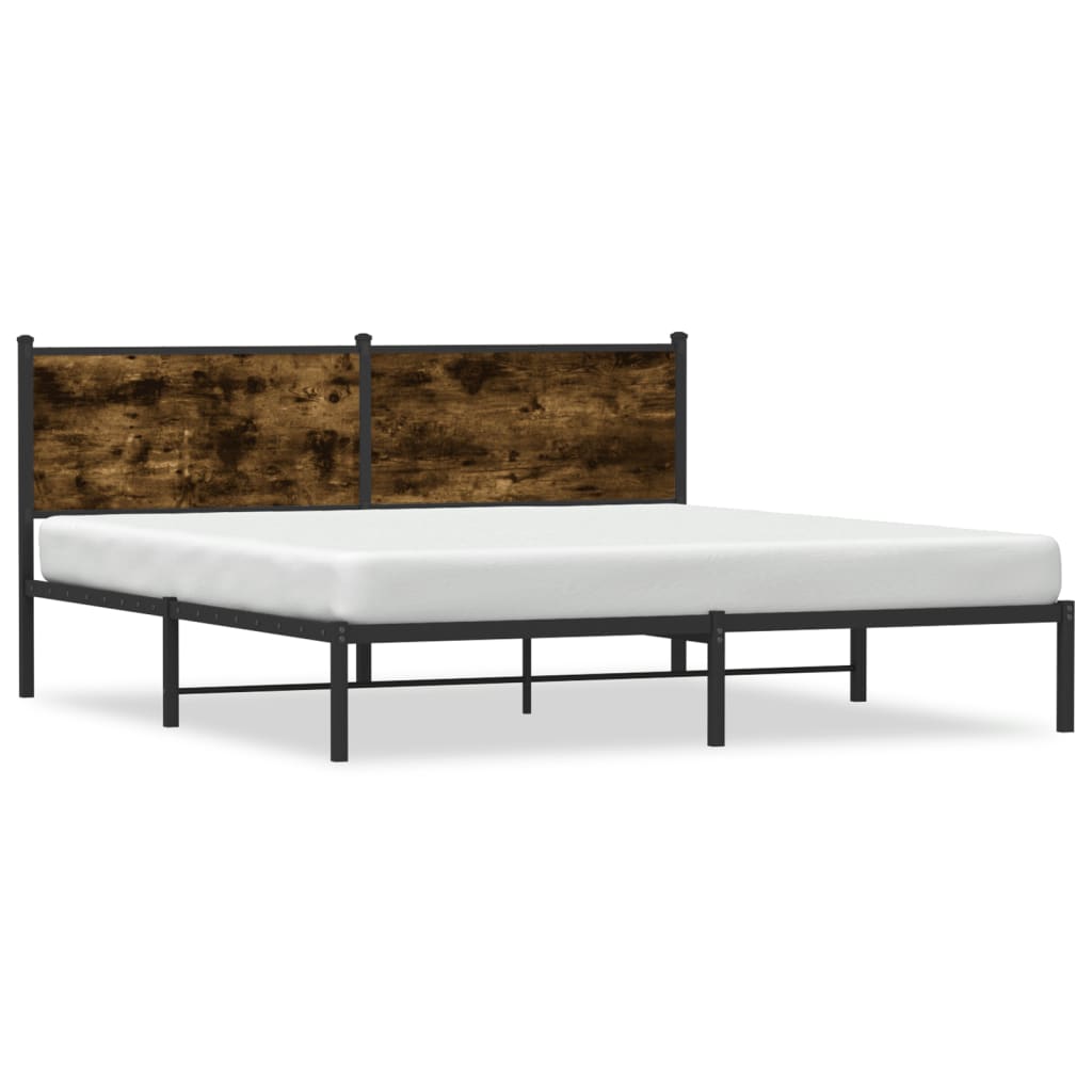 Giroletto senza Materaso in Metallo Rovere Fumo 183x213 cm