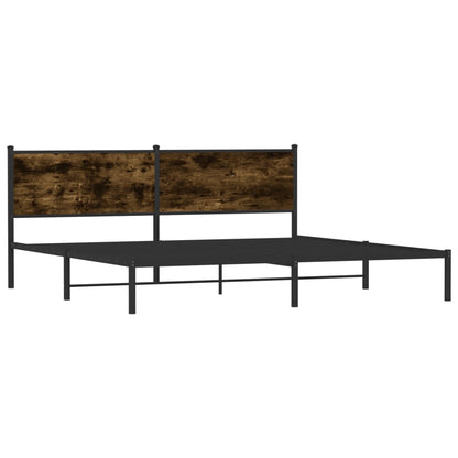 Giroletto senza Materaso in Metallo Rovere Fumo 193x203 cm