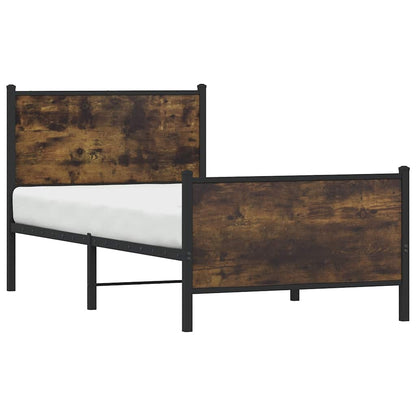 Giroletto senza Materaso in Metallo Rovere Fumo 80x200 cm