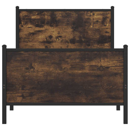Giroletto senza Materaso in Metallo Rovere Fumo 80x200 cm | homemem39