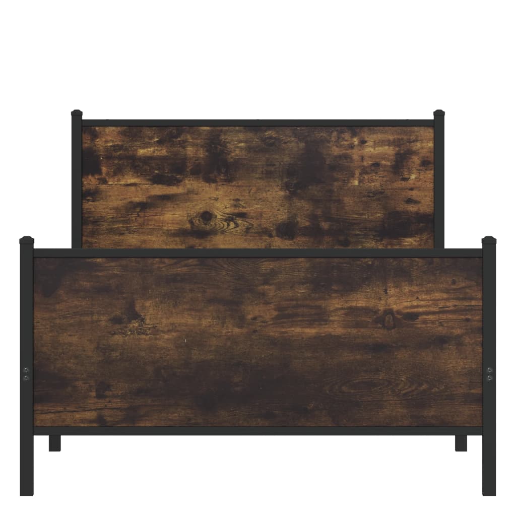 Giroletto senza Materaso in Metallo Rovere Fumo 100x200 cm