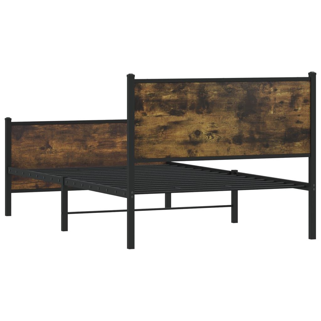 Giroletto senza Materaso in Metallo Rovere Fumo 100x200 cm