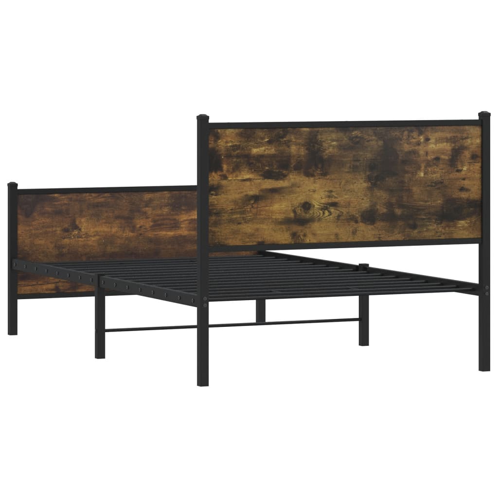 Giroletto senza Materaso in Metallo Rovere Fumo 107x203 cm