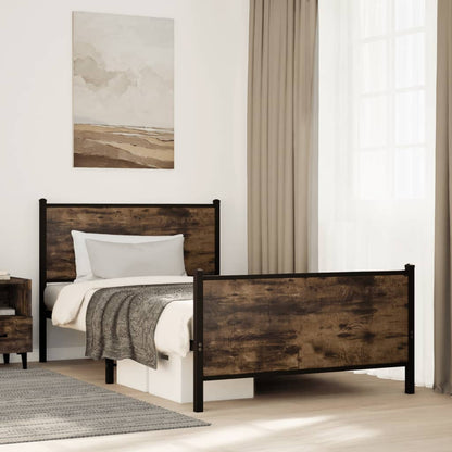 Giroletto senza Materaso in Metallo Rovere Fumo 107x203 cm