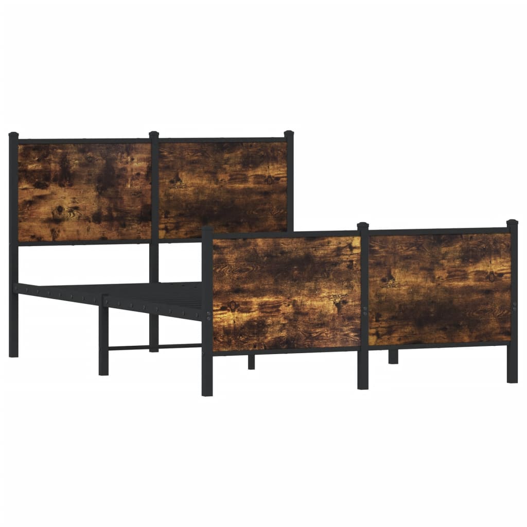 Giroletto senza Materasso in Metallo Rovere Fumo 120x190 cm | homemem39