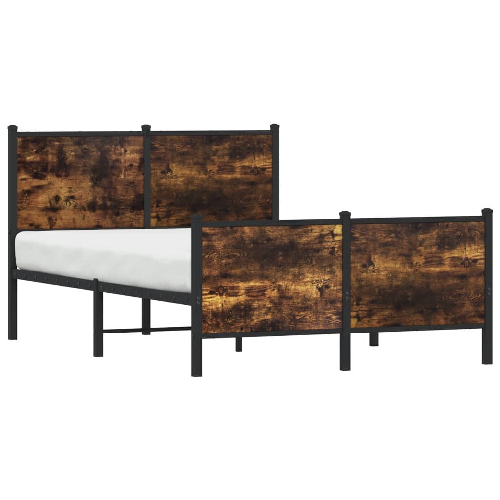 Giroletto senza Materasso in Metallo Rovere Fumo 120x190 cm