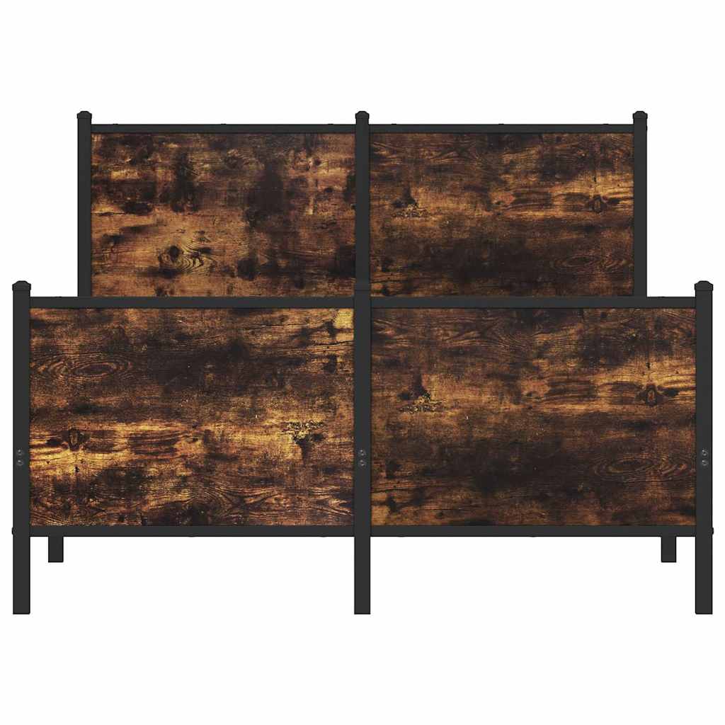 Giroletto senza Materasso in Metallo Rovere Fumo 120x190 cm | homemem39
