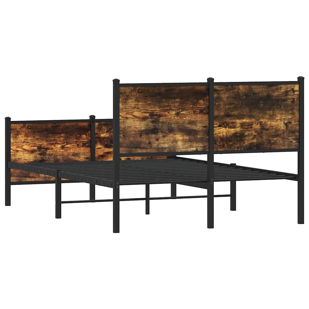 Giroletto senza Materasso in Metallo Rovere Fumo 120x190 cm