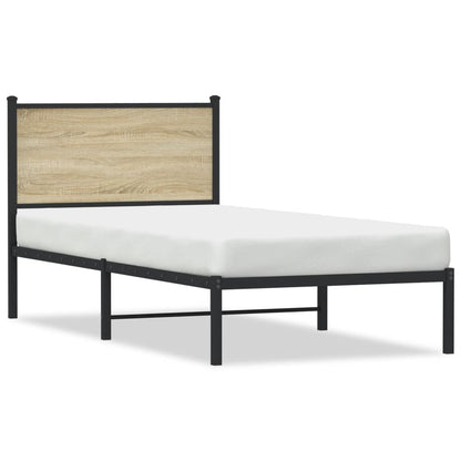 Giroletto senza Materaso in Metallo Rovere Sonoma 75x190 cm | homemem39