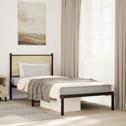Giroletto senza Materaso in Metallo Rovere Sonoma 75x190 cm