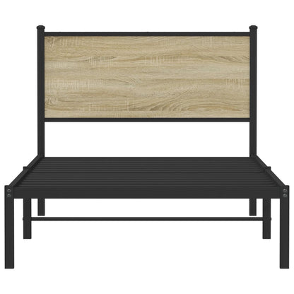 Giroletto senza Materaso in Metallo Rovere Sonoma 100x190 cm - homemem39