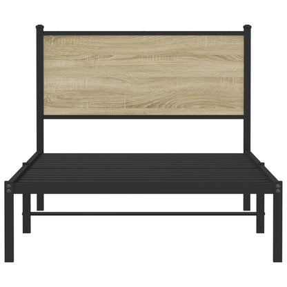 Giroletto senza Materaso in Metallo Rovere Sonoma 100x200 cm