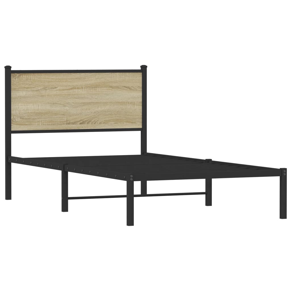 Giroletto senza Materaso in Metallo Rovere Sonoma 107x203 cm | homemem39