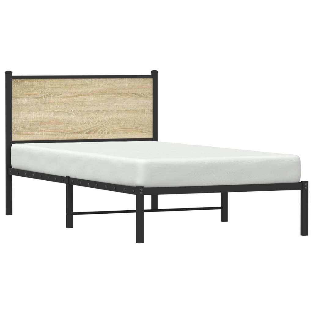 Giroletto senza Materaso in Metallo Rovere Sonoma 107x203 cm