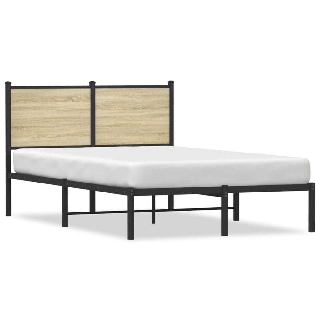 Giroletto senza Materaso in Metallo Rovere Sonoma 120x200 cm | homemem39
